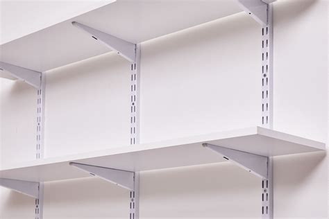 track and bracket shelving systems